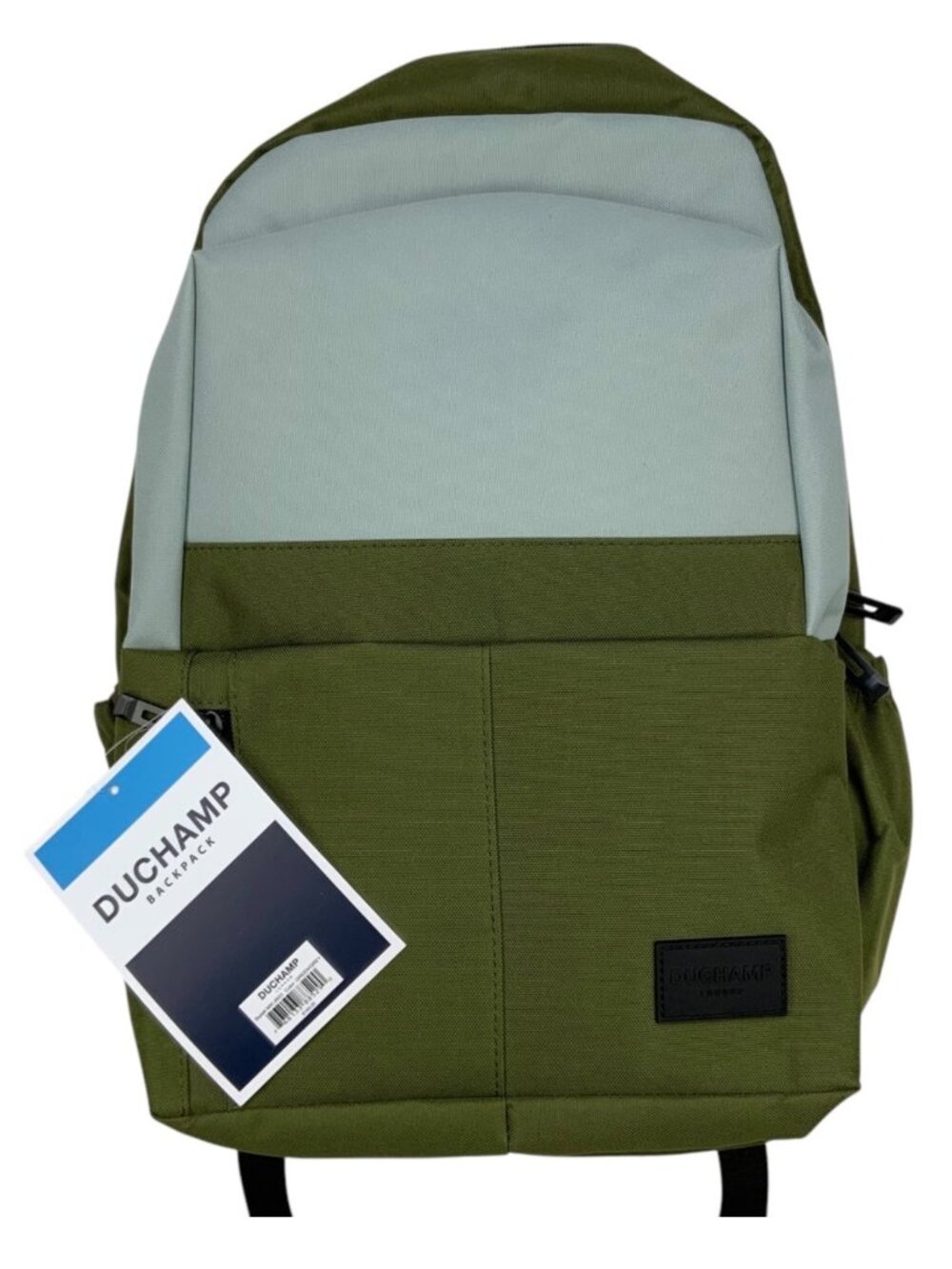 Duchamp London Two Tone Backpack Green Grey NEW